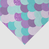 Zeemeerminnende schalen Paarse glitter Blauwgroen Tissuepapier (Detail)