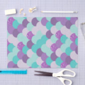Zeemeerminnende schalen Paarse glitter Blauwgroen Tissuepapier (Craft)