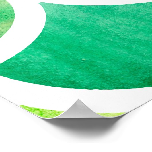 Zeemeerminnende schalen. Waterverf visschalen. Hel Poster (Hoek)