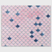 Zeemeerminnende schildpadroze roze roze roze rotsb cadeaupapier (Vlak)