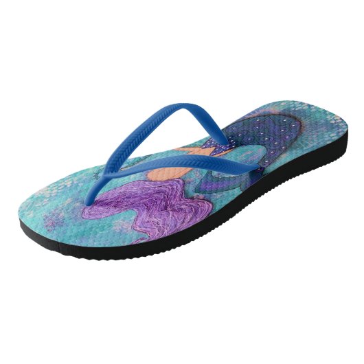 Zeemeerminnende Teenslippers Slim Straps (Schuin)
