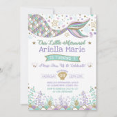 Zeemeerminnende uitnodiging krachtens de Birthday- (Voorkant)