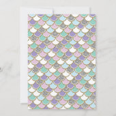 Zeemeerminnende uitnodiging krachtens de Birthday- (Achterkant)