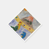 Zeemeerminneneiland Papier servet (Hoek)