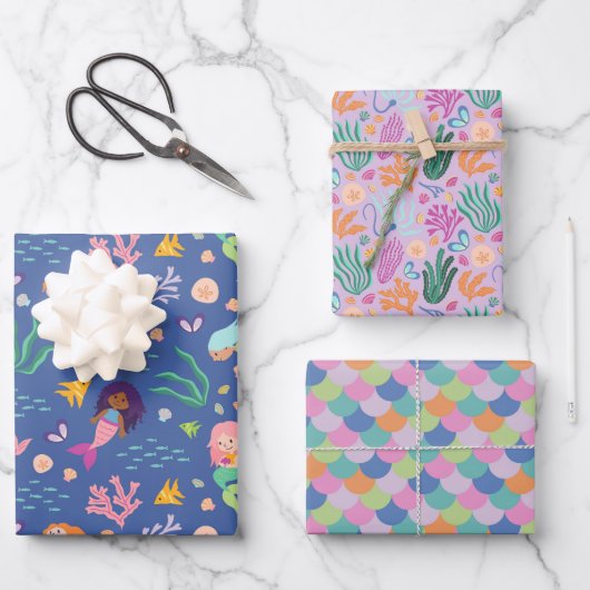 zeemeerminnenkelp-inpakpapier inpakpapier vel (Voorkant)