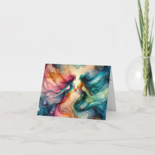 ZEEMEERMINNENLIEFHEBBERS LEVENDIGE ALCOHOLINKT KAART (Voorkant)