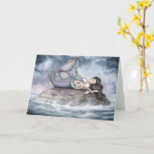 Zeemeerminnenmoeder en Baby-Kaart - Molly Harrison Kaart (Gele Bloem)