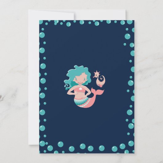 Zeemeerminnenpartij | Het 3e verjaardagsfeestje va Kaart (Achterkant)