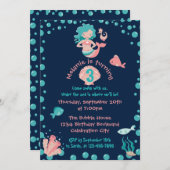 Zeemeerminnenpartij | Het 3e verjaardagsfeestje va Kaart (Voorkant / Achterkant)