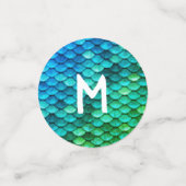 Zeemeerminnenpartij | Monogram Confetti (Kleine voorkant)