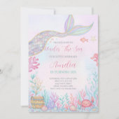 Zeemeerminnenstaart onder het Zee Verjaardagsuitno Kaart (Voorkant)