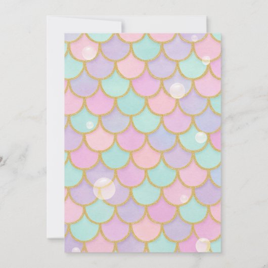 Zeemeerminnenstaart onder het Zee Verjaardagsuitno Kaart (Achterkant)