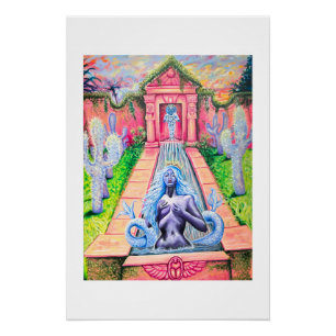 Zeemeerminnentuin van Nefertara art poster