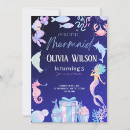 Zeemeerminnenverjaardag Kaart