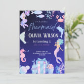 Zeemeerminnenverjaardag Kaart (Staand voorkant)