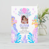 Zeemeerminnenverjaardag Kaart (Staand voorkant)