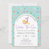 Zeemeerminnenverjaardag onder het Zee Foto Kaart (Voorkant)