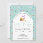 Zeemeerminnenverjaardag onder het Zee Foto Kaart (Voorkant)