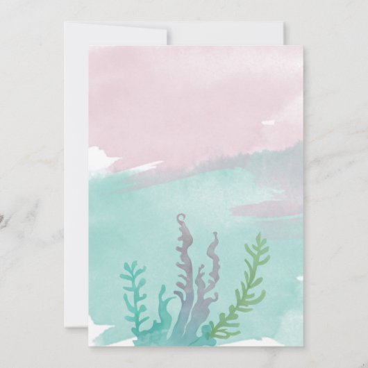 Zeemeerminnenverjaardag onder het Zee Kaart (Achterkant)