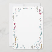 Zeemeerminnenverjaardagsuitnodiging, onder het zee kaart (Achterkant)