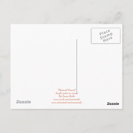 Zeemeerminnenzonsondergang - Briefkaart (Achterkant)