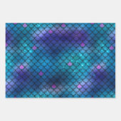 zeemeerminnescales glitter Paars blauw Inpakpapier Vel (Voorkant)