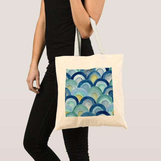 Zeemeerminneschalen en Zeeen glasgolven Tote Bag (Voorkant (product))