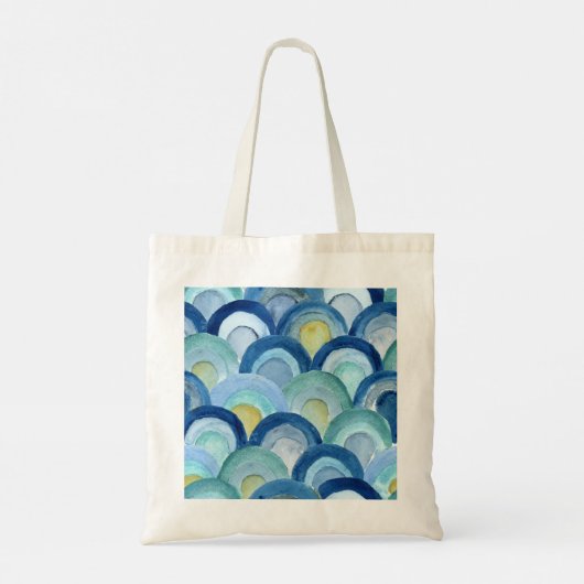 Zeemeerminneschalen en Zeeen glasgolven Tote Bag (Achterkant)