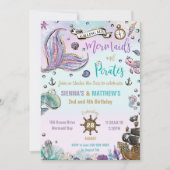 Zeemeerminningen en piraten in het Zee Kaart (Voorkant)