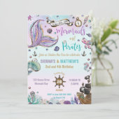 Zeemeerminningen en piraten in het Zee Kaart (Staand voorkant)