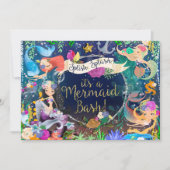 Zeemeerminningen onder het Zee Zeemeermin Bash Bir Kaart (Voorkant)