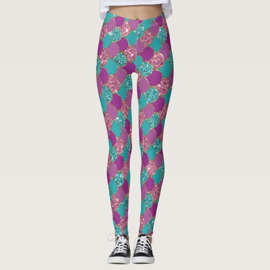 Zeemeerminnschaal Leggings | Yoga & Boating Broek (Voorkant)