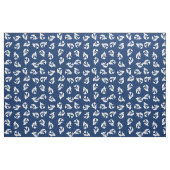 Zeemeerminprintstof navyblauw en wit stof (Fat Quarter)