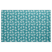 Zeemeerminprintstof Teal Turquoise en Wit Stof (Fat Quarter)