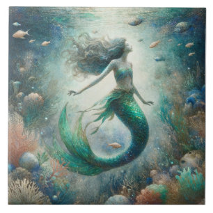 Zeemeermin's Ethische Oceaandans - Decoratieve Teg Tegeltje