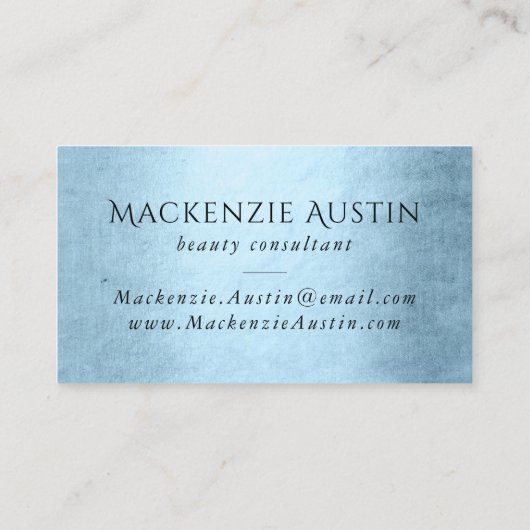 Zeemeerminschaal | Dusty Ice Blue Sheen Branding Visitekaartje (Achterkant)