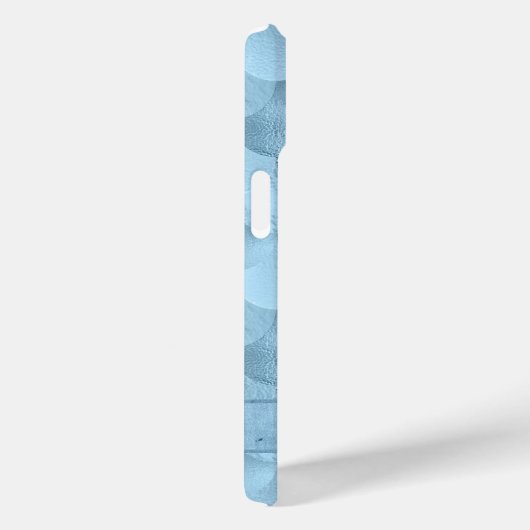 Zeemeerminschaal | Dusty Ice Blue Sheen Custom Case-Mate iPhone Case (Achterkant / Rechts)