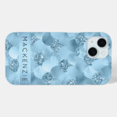 Zeemeerminschaal | Dusty Ice Blue Sheen Custom Case-Mate iPhone Case (Achterkant (horizontaal))