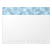 Zeemeerminschaal | Dusty Ice Blue Sheen Custom Notitieblok (Voorkant)