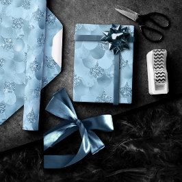 Zeemeerminschaal | Dusty Ice Blue Sheen Luster Cadeaupapier