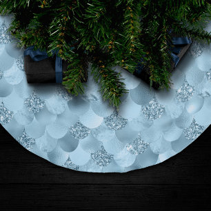 Zeemeerminschaal   Dusty Ice Blue Sheen Luster Kerstboom Rok
