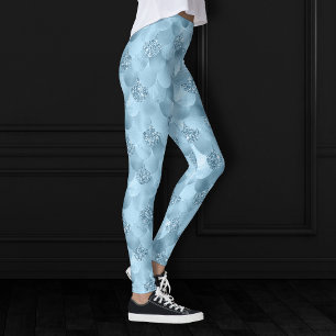 Zeemeerminschaal Dusty Ice Blue Sheen Luster Leggings
