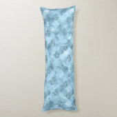 Zeemeerminschaal | Dusty Ice Blue Sheen Luster Lichaamskussen (Achterkant (Verticaal))