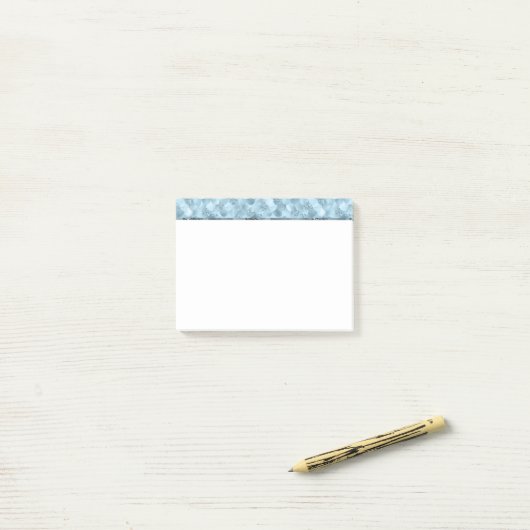 Zeemeerminschaal | Dusty Ice Blue Sheen Luster Post-it® Notes (Op bureau)