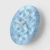 Zeemeerminschaal | Dusty Ice Blue Sheen Luster Ronde Klok (Hoek)