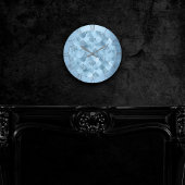 Zeemeerminschaal | Dusty Ice Blue Sheen Luster Ronde Klok