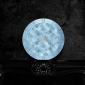 Zeemeerminschaal | Dusty Ice Blue Sheen Luster Ronde Klok