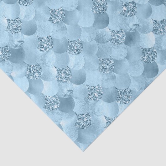 Zeemeerminschaal | Dusty Ice Blue Sheen Luster Tissuepapier (Detail)
