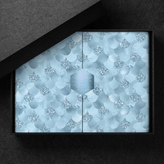 Zeemeerminschaal | Dusty Ice Blue Sheen Luster Tissuepapier