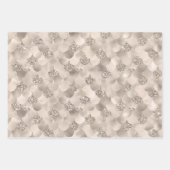 Zeemeerminschaal | Elegante Faux Metallic Foliën Inpakpapier Vel (Voorkant)